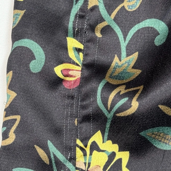 Pink Martini Open Front Blazer Jacket Womens Size Large Black Gold Florals - Picture 4 of 11